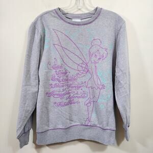 Disney Store Tinker Bell sparkle graphic crewneck sweatshirt woman's size medium
